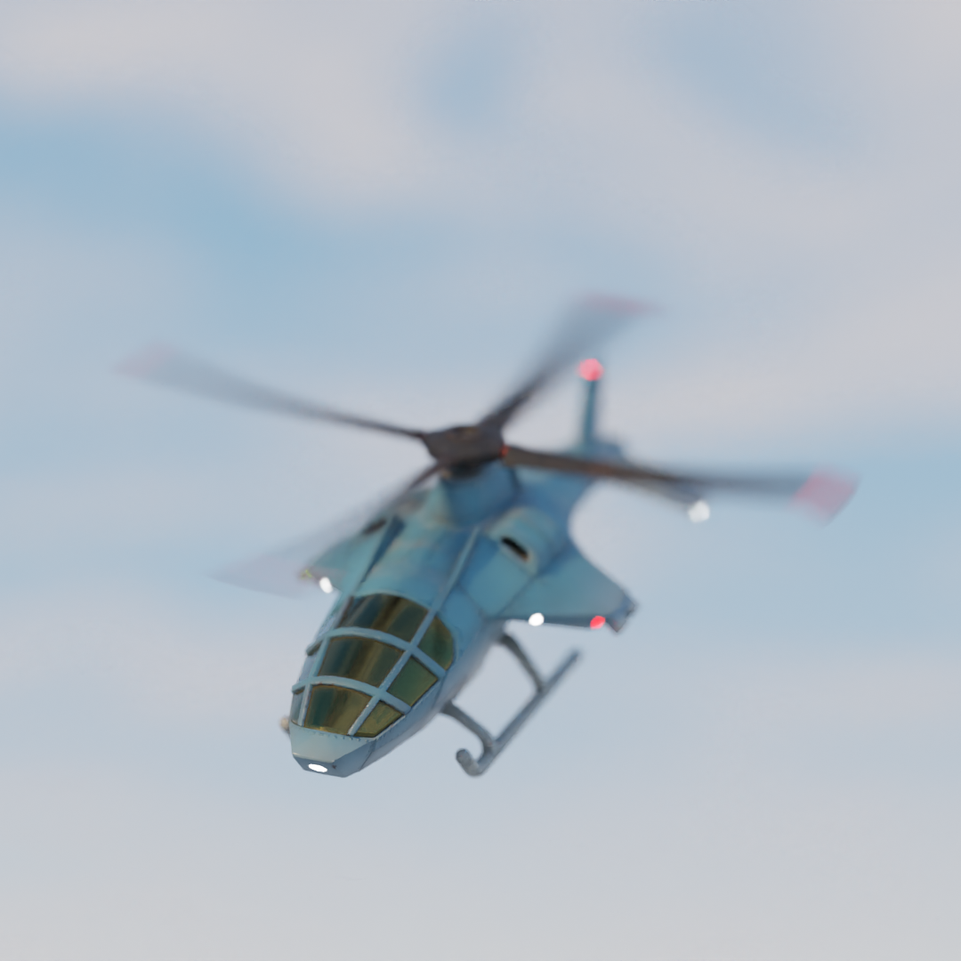 The Blue Shark A-tack helicopter